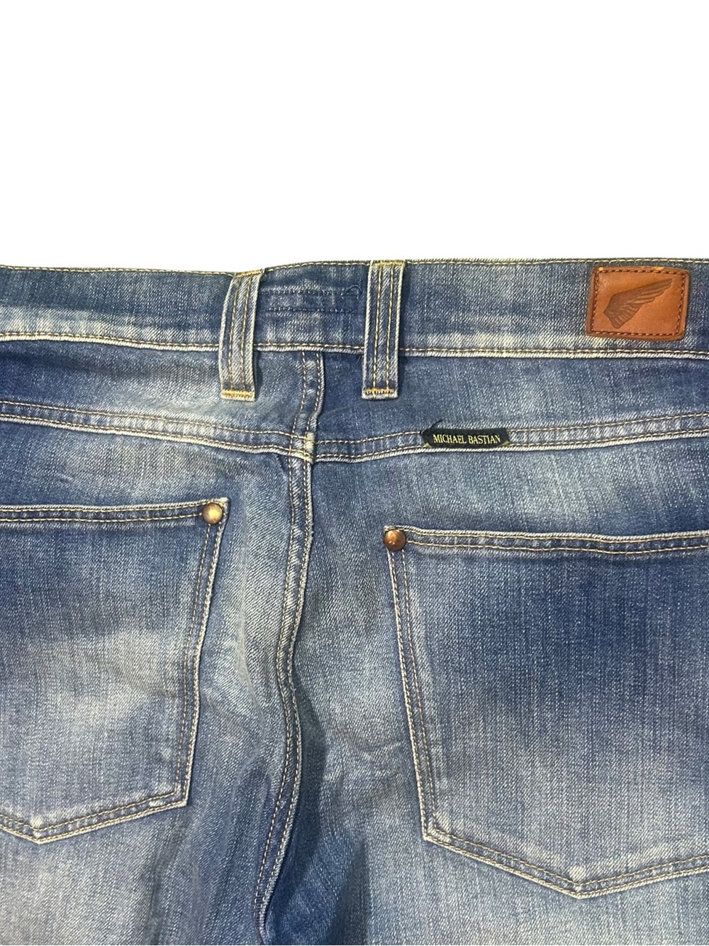 Michael Bastian Blue Cotton Denim Slim Fit Made In Italy Men’s Jeans EUC 32x29 - Picture 4 of 7